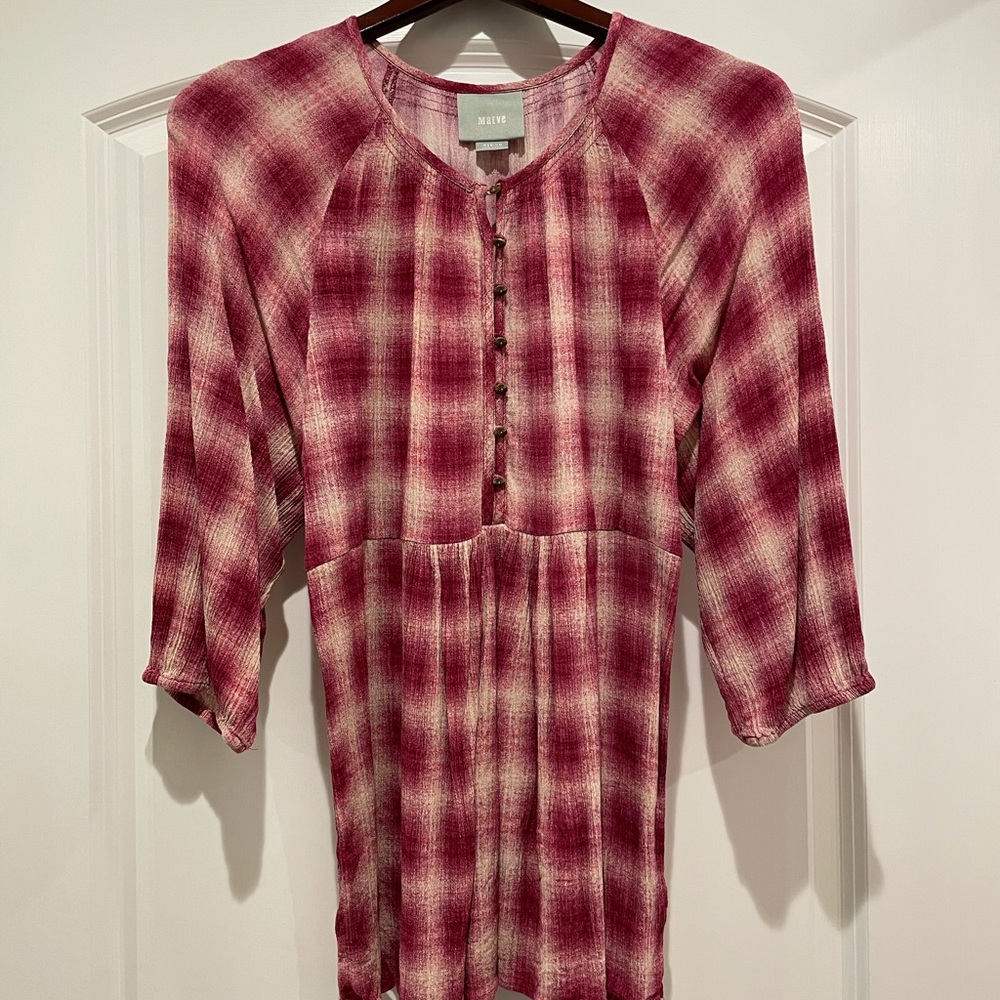 ❤️ Maeve empire waist plaid top ❤️